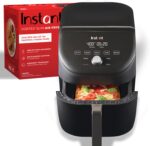 Instant Pot Vortex Slim XL 6QT Air Fryer that Crisps, Roasts, Reheats, Bakes, Broils & is Quiet, Space Saving, Nonstick, Dishwasher-Safe, 100+ In-App Recipes, from the Makers of Instant Pot, Black - Image 2