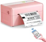 JADENS Bluetooth Thermal Label Printer -Wireless Shipping Label Printer for Small Business & Package, USPS, Etsy, Amazon, Compatible with iPhone, iPad, Mac, Windows, Android, 4x6, Label Maker, Pink - Image 2