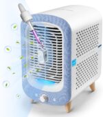 Jafanda Air Purifier for Home Bedroom 780sq ft, HEPA & Activated Carbon, Air Cleaner with Fragrance Sponge & Nightlight for Smoke, Allergies, Dust, Odor, VOC, Pet Dander, Pollen, Office, Desktop,Blue - Image 2