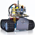 KEYESTUDIO Mini Tank Robot V2 Smart Car Kit for Arduino, IR Infrared and App Remote Control (iOS and Android), Light and Ultrasonic Follow, 8X16 LED Panel, Ultrasonic Obstacle Avoidance,15+ - Image 2