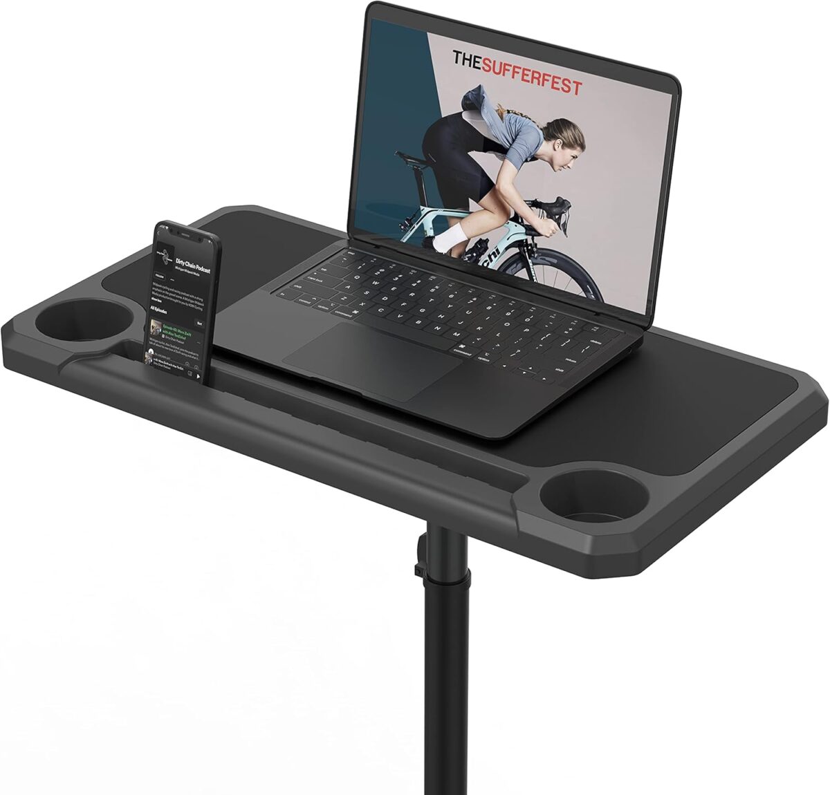 KOM Cycling Media Display - Indoor Cycling Desk for Bicycle Trainer - Bike Desk Creates Rad Indoor Cycling Pain Cave - Perfect for Displaying Zwift, TR, and Wahoo SUF! - Image 2