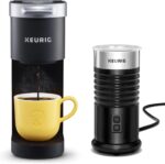 Keurig K-Mini Single-Serve K-Cup Coffee Maker, Black and Keurig Standalone Milk Frother, Black - Image 2