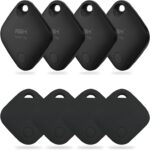 Key Finder 4 Pack Tag with Case Bluetooth Tracker for Luggage Works with Apple Find My Smart Tracker Locator for Suitcase, Bag, Backpack, Wallet, Replaceable Battery Smart tag Item Finder - Image 2