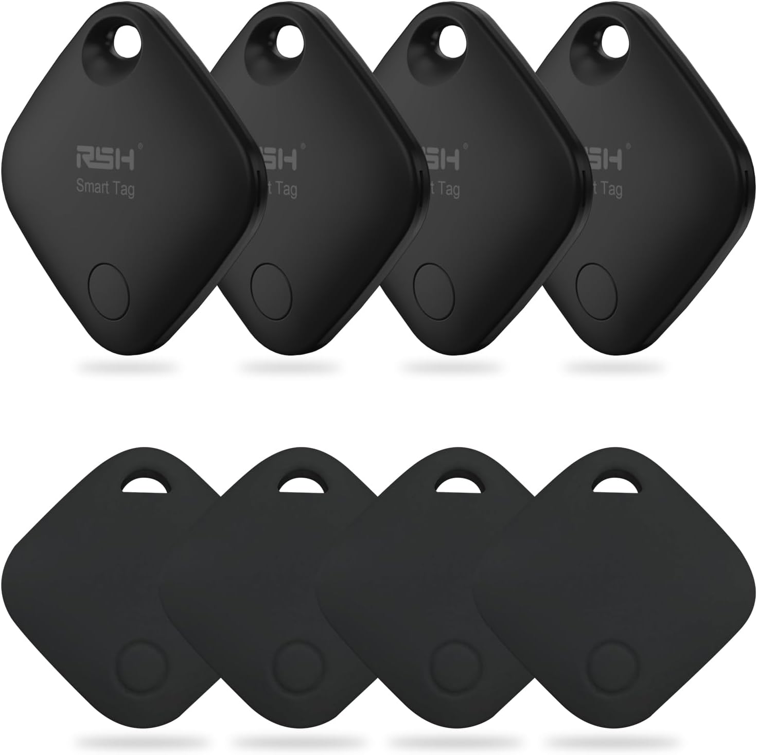 Key Finder 4 Pack Tag with Case Bluetooth Tracker for Luggage Works with Apple Find My Smart Tracker Locator for Suitcase, Bag, Backpack, Wallet, Replaceable Battery Smart tag Item Finder - Image 2