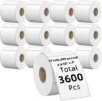 Kingtac(3600 Pcs/12 Rolls) Dymo 30256 Labels,2-5/16" x 4"(59 mm x 101 mm) Direct Thermal Labels Shipping Replacement Stickers Compatible for DYMO LabelWriter Printer (NOT for Dymo 550 & 5XL) - Image 2