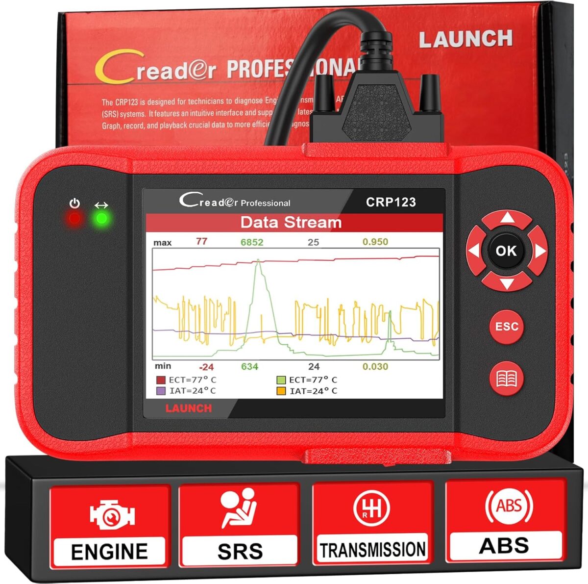 LAUNCH CRP123 V2.0 Elite OBD2 Scanner, 2025 New Engine/ABS/SRS/Transmission Car Diagnostic Tool With Oil Reset/Throttle Adaption/SAS Relearn , Check Engine Code Reader, Lifetime Free Update Scan Tool - Image 2