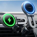 LISEN for 15W MagSafe Car Mount Charger, for iPhone 16 Wireless Magnetic Car Charger, for Magsafe Car Phone Charger Vent for Mag Safe. for iPhone 16e 16 Pro Max 15 14 13 12, Black - Image 2