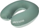 Life is Good High Density Memory Foam Travel Neck Pillow - Soft U-Shaped Compact Neck Support Pillow for Car, Side Sleeping, and Travel, Spruce Fog - Image 2