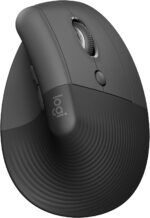 Logitech Lift Vertical Ergonomic Mouse, Wireless, Bluetooth or Logi Bolt USB receiver, Quiet clicks, 4 buttons, compatible with Windows/macOS/iPadOS, Laptop, PC - Graphite - Image 2