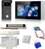 MENGQI-CONTROL Tuya Smart Office/Home Wireless WiFi Doorbell Camera Security Video Intercom for Access Control System Color Touch Screen Phone App Remote Open with Lock/Fobs/Power Supply Doorbell - Image 2