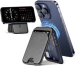 Mag-Safe Wallet Magnetic Wallet for iPhone Lightweight Magnetic Phone Wallet Stand Adjustable Leather Magnetic Card Holder for iPhone 16/15/14/13/12 Series, Not for iPhone 13/12 Mini (Black) - Image 2
