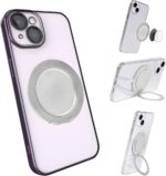 Magnetic Phone Ring Holder for PopSocket Kickstand for iPhone 12 13 14 15 Series Compatible with MagSafe Removable Phone Grip Stand - Image 2