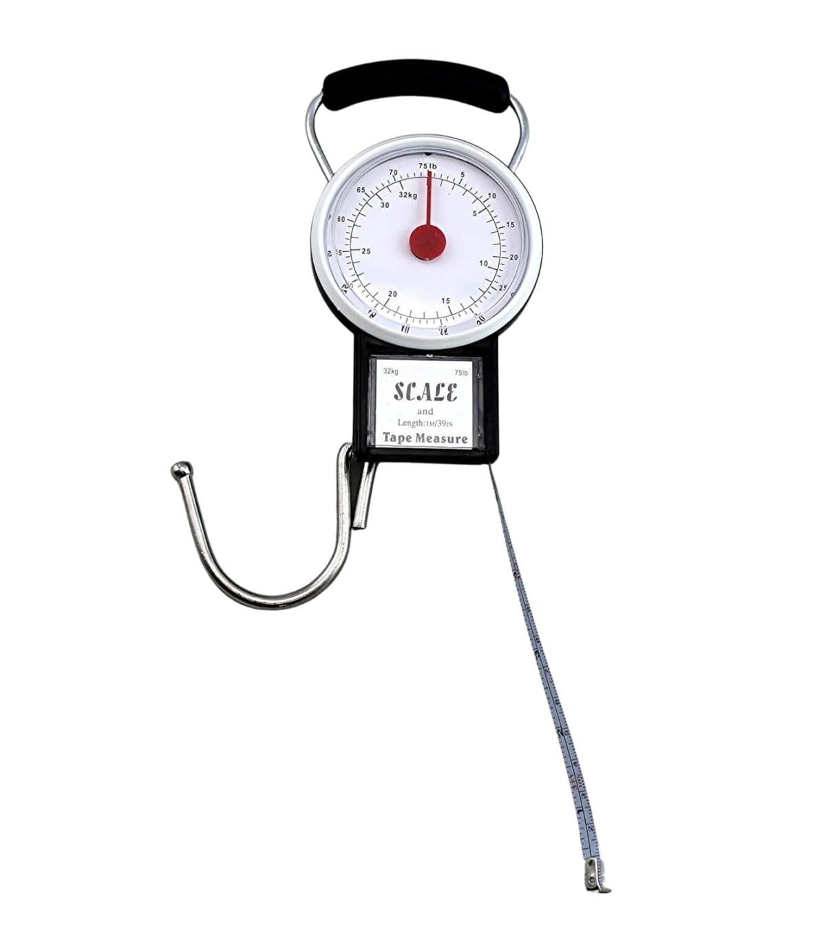 Manual Luggage Baggage Scale with Tape Measure with Dial Analog Display Travel Size Portable Take Along - Image 2