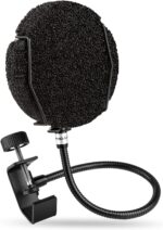 Microphone Pop Filter for Blue Yeti,Blue Snowball,Hyperx Quadcast, Shure and Other Mic,Professional Windscreen Mic Cover,Acoustic Mic Filter with Upgraded Thick Sponge,Enhanced Flexible 360° Gooseneck - Image 2