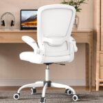 Mimoglad Ergonomic High Back Mesh Office Chair, Adjustable Lumbar Support, Thickened Seat Cushion (Modern, Ivory White) - Image 2