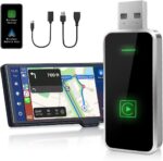 Moman Wireless CarPlay Adapter, Plug & Play Car Play in-Dash Converter for iOS 10+ & Android Auto with USB-A/USB-C Convert Wired to Wireless for 800+ Cars (2016+), Wireless-CarPlay-Adapter-for-Apple - Image 2