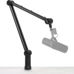 Movo ASM-7 Desktop Mic Boom Arm Stand - Desk Mic Stand with Desktop Clamp - Adjustable Microphone Arm Desk Mount - Compatible with Shure SM7B/MV7, Blue Yeti, HyperX Quadcast, Rode PodMic, and More - Image 2
