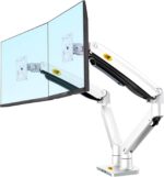 NB North Bayou Dual Monitor Desk Mount Stand Full Motion Swivel Computer Monitor Arm Fits 2 Screens up to 32'' with Load Capacity 6.6~26.4lbs for Each Monitor G75-W - Image 2