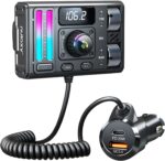Nulaxy Bluetooth 5.3 Car Adapter with Air Vent Installation & DSP Noise Cancellation, QC3.0 & Type-C PD Car Charger Wireless FM Radio Transmitter Supports Bass & Treble Boost - Image 2