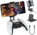 OIVO PS5 Controller Phone Mount Clip, Mobile Gaming Clip Cell Phone Stand Holder Replacement for PlayStation 5 Dualsense Controller Remote Play - Image 2