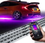 OPT7 Aura Pro Underglow LED Lights Kit for Car with APP & Remote Control, RGB Multicolor Modes, Music Sync, Waterproof Rigid Aluminum Light Bar, Exterior Neon Accent Underbody Lighting Kit - Image 2