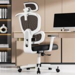 Office Chair, Ergonomic Desk Chair, High Back Desk Chair, Big and Tall Reclining Comfy Home Office Chair with Lumbar Support Breathable Mesh Computer Chair Adjustable Armrests - Image 2