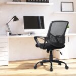 Office Chair, Ergonomic Home Desk Chair Mid Back Mesh Chair Rolling Swivel Computer Chair with Lumbar Support - Image 2