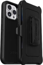 OtterBox iPhone 14 Pro Max (ONLY) Defender Series Case - BLACK , rugged & durable, with port protection, includes holster clip kickstand - Image 2