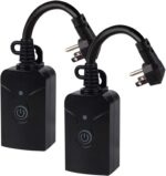 Outdoor Smart WiFi Plug, HBN Heavy Duty Wi-Fi Timer with One Grounded Outlet, Wireless Remote Control by App Compatible with Alexa and Google Home Assistant 2.4 GHz Network only, ETL Listed (2 Pack) - Image 2