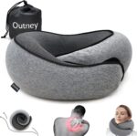Outney™ Travel Pillow for Airplanes 2024 Veritable Chin Support Travel Neck Pillow 100% Pure Memory Foam Full Neck Surround Pillows for Traveling Flight Sleeping Portable Travel Essentials (Grey) - Image 2