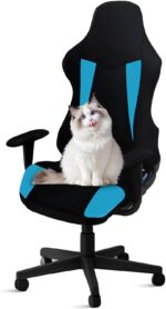 PEKJI Gaming Chair Covers, Computer Chair Slipcovers Cover Stretchable Elastic Machine Washable of Computer Video Game Office Chair Cover(Blue) - Image 2