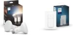 PHILIPS Hue White Ambiance BR30 LED Smart Bulbs (Bluetooth Compatible) Hue Smart Dimmer Switch Bundle | Control Your Lighting - Image 2
