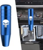 Pack-1 Gear Stick Shifter Knobs, Skull Aluminum Alloy Weighted Gear Lever, Metal Stick Shifter Handle for Most Automatic Manual Vehicle (Blue) - Image 2