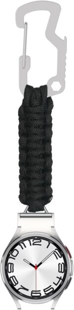 Paracord Band for Galaxy Watch 7/6/5/4 - Compatible Watch Clip Keychain Necklace, EDC Survival Band - Image 2