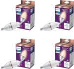 Philips 40-Watt Equivalent B12 LED Smart Wi-Fi Tuneable White Light Bulb Powered by WiZ with Bluetooth (4-Pack) - Image 2