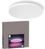 Philips Hue Datura Smart Ceiling Panel (Large Round 2.49 in x 22.60 in) White & Color Light, Bluetooth Compatible, Voice Control with Alexa, Apple Home & Google Assistant†? - Image 2