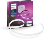 Philips Hue Lightstrip Starter Kit (6ft Light Strip, Base Plug, Hue Hub), Compatible with Alexa, Google Assistant, White - Image 2