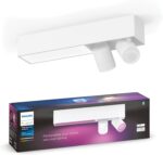 Philips Hue White and Color Ambiance Centris Smart LED Ceiling Light - Includes (1) Color Changing Light Fixture in White with 2 Individually Adjustable Spotlights - Works with Voice - Image 2