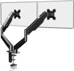 Pholiten Dual Monitor Arm 32inch,Fully Adjustable Gas Spring Monitor Desk Mount Vesa Bracket,Adjustable Tilt/Swivel/Rotate Monitor Stand Up to 22lbs - Image 2