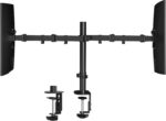 Pholiten Dual Monitor Stand,Heavy Duty Adjustable Monitor Desk Mount for 2 Screens up to 38Inches,Dual Monitor Arm with Height Adjustable Tilt Swive Rotate,Holds up to 22 lbs - Image 2