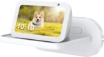 PlusAcc Wall Mount for Show 5 - Space-Saving Wall Stand Shelf Bracket Compatible with Google Nest Hub and Show 5 (3rd & 2nd & 1st Gen), Built-in Cable Management (White) - Image 2