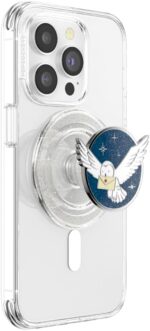 PopSockets Phone Grip with Expanding Kickstand, Compatible with MagSafe, Adapter Ring for MagSafe Included, Wireless Charging Compatible - Enamel Hedwig - Image 2
