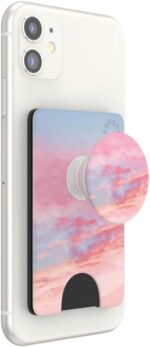 PopSockets Phone Wallet with Expanding Phone Grip, Phone Card Holder - Pink Clouds - Image 2