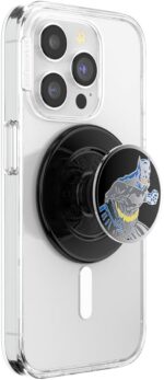 PopSockets Round Phone Grip Compatible with MagSafe, Adapter Ring Included, Phone Holder, Wireless Charging Compatible, WB Batman - Batman in Action - Image 2