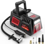 Portable Tire Inflator Digital Air Compressor 12V DC Tire Air Pump Car Accessories with Auto Shut-Off Function, Emergency LED Light, Carrying Case, Set of Nozzle Adaptors for Car, Motorcycle, Bicycle - Image 2