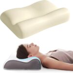 RESTCLOUD Contour Memory Foam Pillow, Cervical Neck Pillow for Neck Pain Relief, Ergonomic Memory Foam Neck Pillow for Side and Back Sleeper - Image 2