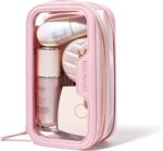 ROWNYEON Waterproof Toiletry Organizer Train Case, CLear Travel Makeup Bag for Women，Transparent Cosmetic Bag，Portable Makeup Case Organizer (pink) - Image 2