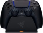 Razer Quick Charging Stand for PlayStation 5: - Curved Cradle Design - Matches PS5 DualSense Wireless Controller - One-Handed Navigation - USB Powered - Black (Controller Sold Separately) - Image 2