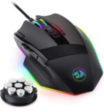 Redragon M801 Gaming Mouse, RGB PC Gaming Mouse MMO with 9 Programmable Buttons Macro Recording, 16000 DPI, Fire Button for Gaming Windows Computer - Wired, Black - Image 2