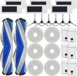 Replacement Accessories Compatible with Yeedi M12 Ultra Plus/ M12 PRO+ Robot Vacuum Cleaner.（2 Main Brush,6 Side Brushes,6 Hepa Filters,6 Mop Pads,6 dust Bags） - Image 2
